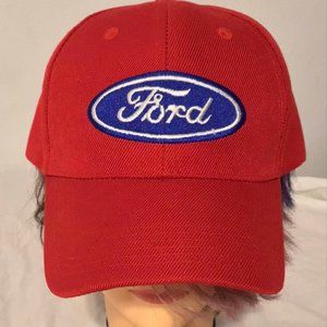 Ford Motor Patch Red Hat Baseball Cap